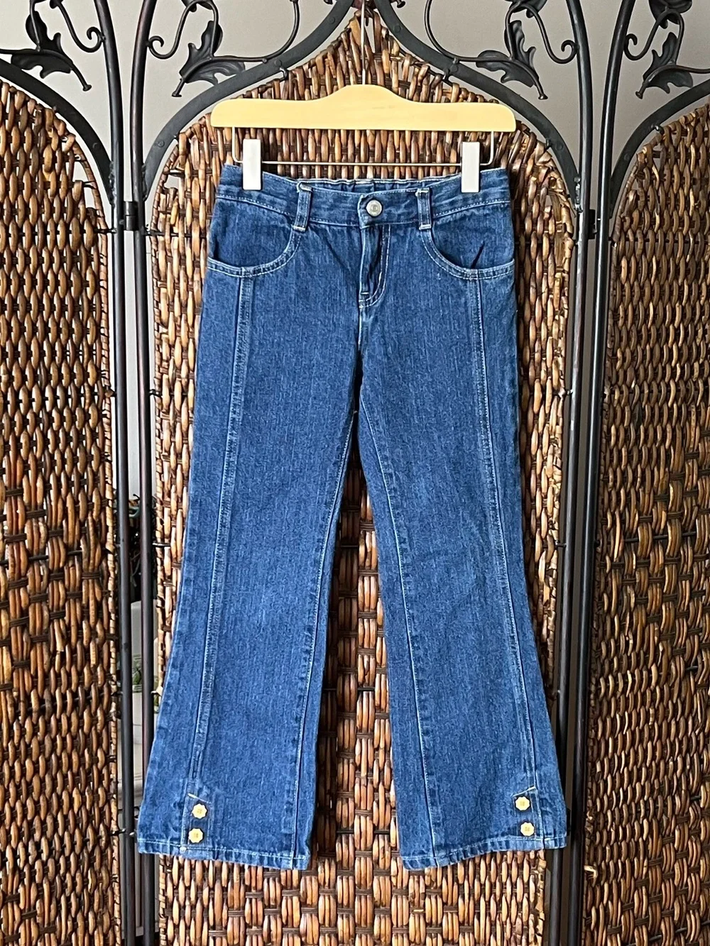 7 Gymboree Flare Jeans Flower Buttons